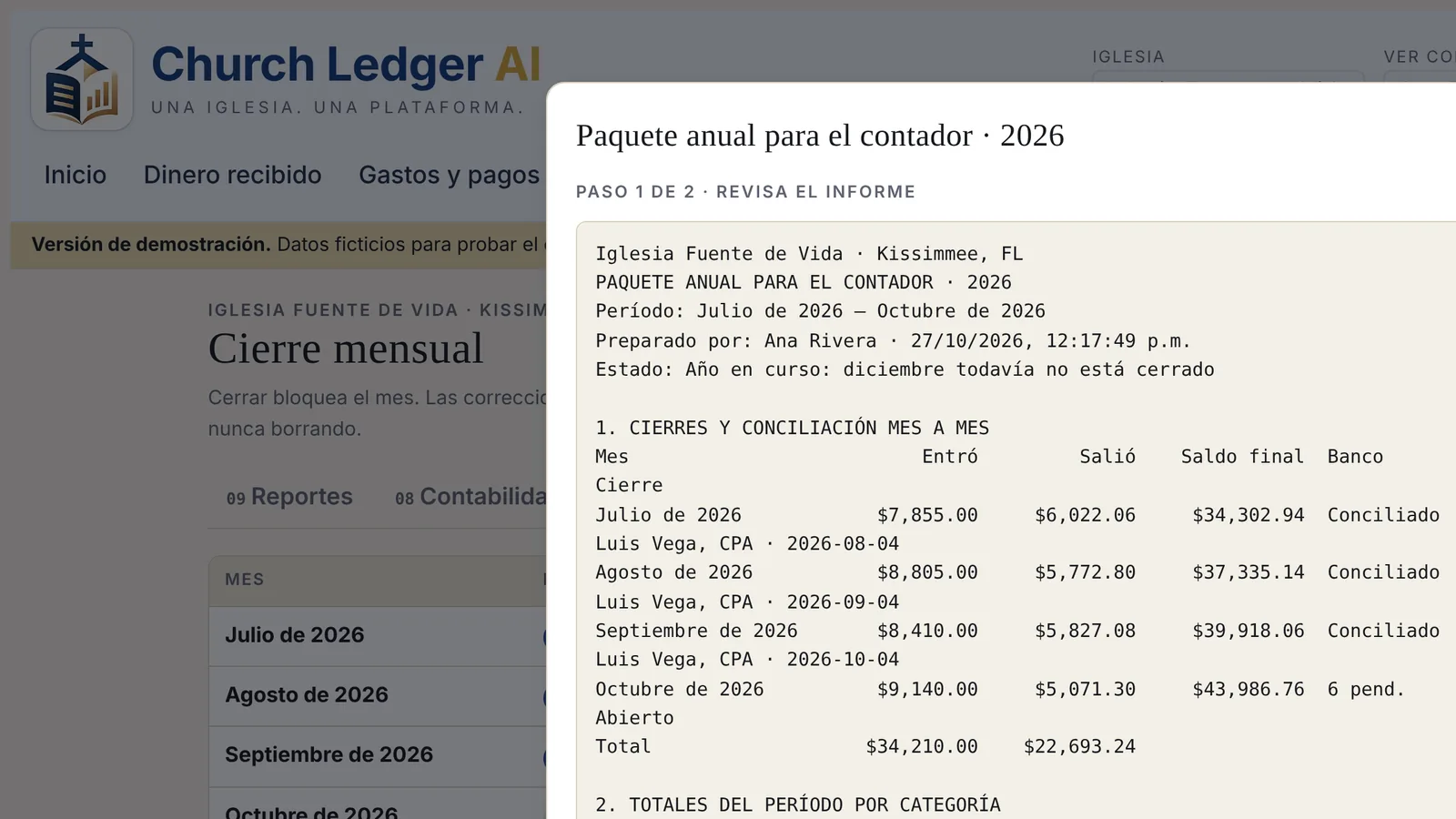 Paquete anual para el contador listo para copiar o descargar